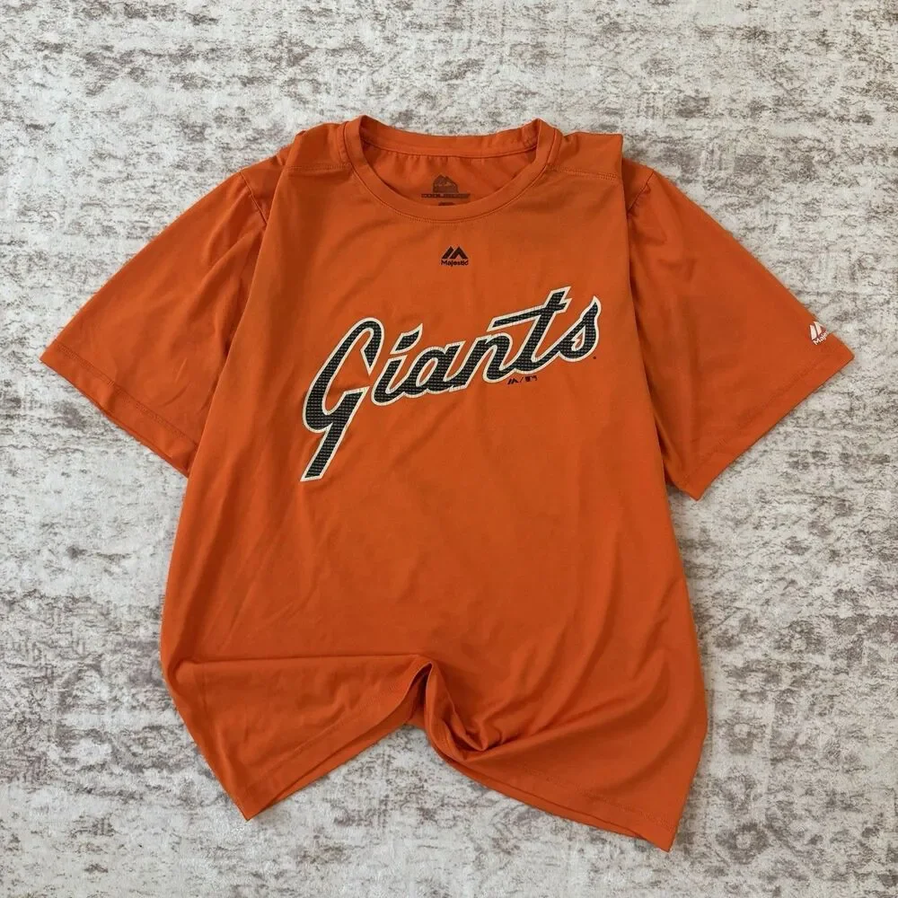 Majestic San Francisco Giants MLB Orange Short Sleeve T-Shirt